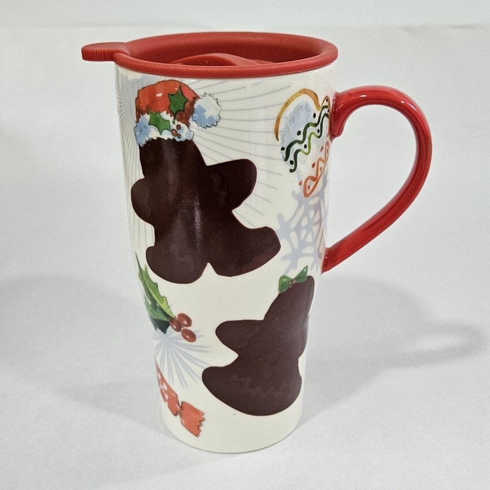 NEW Lennox Gingerbread Man Heat Changing Travel Mug 20oz With Lid